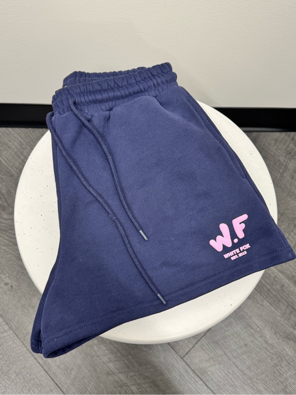 White Fox Boutique Navy Drawstring Athletic Shorts